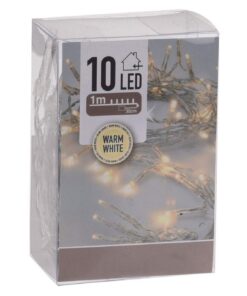 Spetebo Warmes Weiße LED Lichterkette mit Timer - 1m Länge - Indoor Weihnachtsbeleuchtung für Tisch und Fenster - Advent