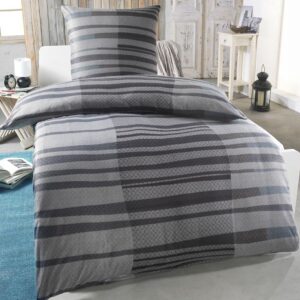 DreamHome Warme Winter Microfaser Thermo Fleece Bettwäsche Größe: 155 x 220 cm - Moderne Design 3 - Hochwertige Wärmeiso