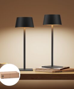 PhilipsSolar Kabellose LED Tischlampe, portabel mit Akku, 2 Stück, für Schlafzimmer, Wasserdicht und Touch-dimmbar