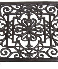 Esschert Design Blumenroller im Antik Stil für Zimmerdekoration, quadratisch, 30 cm x 30 cm