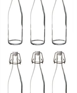 BigDean Glasflaschen Bügelverschluss 500ml 6er Set - Luftdicht Made in Germany für Öle Alkohol Liköre