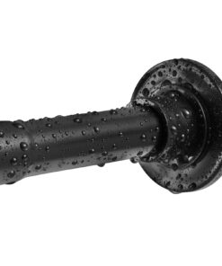 Duschvorhangstange Edelstahl 74-200cm Kein Bohren & Rost Fest Verstellbar Teleskopstange Schwarz für Dusche