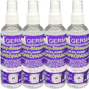 99,9% Isopropanol 4x100ml Reinigungslösung für Profis | Isopropanol Lösung 4x100ml 99,9% Reiniger für Mitarbeiter | 4x1
