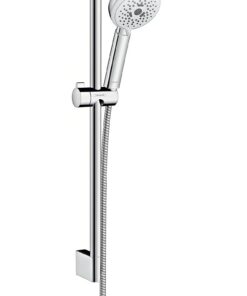 Hansgrohe Crometta 100 Duschset 0,65m Weiss/Chrom 3 Strahlarten Für Das BadComfort und Hygiene 100cm Arm