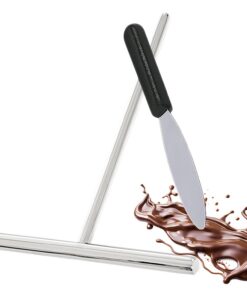 Kerafactum Küchen-Set mit Teigverteiler aus Edelstahl & Aufstrichmesser | Ideal für Frühstück & Backen | Crêpemaker Zube