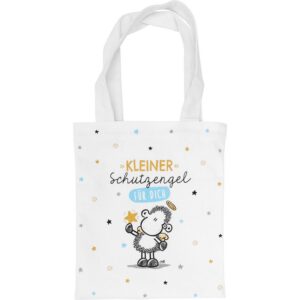 Sheepworld Baumwolltasche Kleiner Schutzengel | Tragetasche, 40 cm x 19,5 cm | Weihnachten Geschenk | 70241