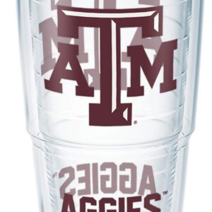 Tervis Texas A&M Aggies Tradition Isoliertes Tumbler mit Umhüllung und marokotter Verschluss, 24oz, Transparent