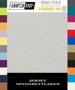 EXKLUSIV HEIMTEXTIL Jersey Spannbettlaken Silber 100% Baumwolle Öko-Tex Zertifiziert Bed-Sheet Spannbetttuch 200 x 220 c