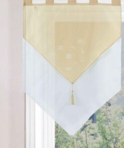 **Gera Zweilagige Voile Gardinenbox HxB 90x60 cm Sand für Schlafzimmer** | **Zweilagige Voile Gardinenbox HxB 90x60 cm