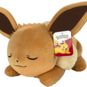 Pokémon Evoli Schlafendes Plüsch PKW0222-45cm - offizielles Plüsch für Kinder
