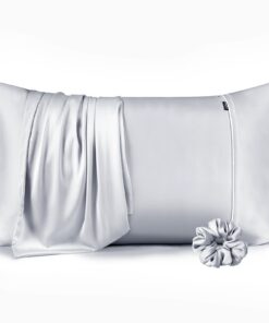 Satin Kissenbezug 2er Set, Luxuriös glänzend wie Seide, fürs Schlafzimmer, feinster Nachtschlaf, 2x 40 x 80 cm, weich un