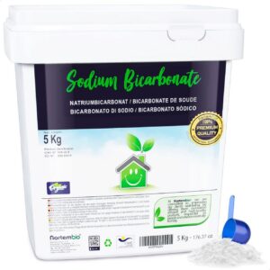 Nortembio Natron 5 kg - 100% natürlich für vielseitige Reinigung | Ohne Aluminium | Entfernt Gerüche und Schmutz | Küche