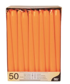 PAPSTAR 50 leuchtende Kerzen für Dekoration von Kindern | PAPSTAR 50 orange Kerzen zur Atmosphärentherapie von Erwachse