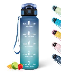 HoneyHolly 500ml Kinder Trinkflasche mit Zeitskala - Dicht & Wiederverwendbar für Sport Schule