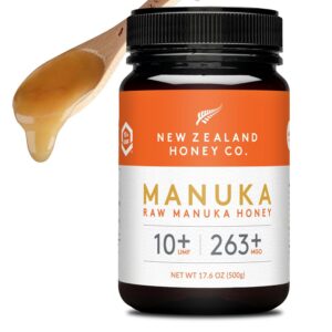 New Zealand Honey Co. Manuka Honig MGO 263+ / UMF 10+ | Aktiv und Roh | Für Erwachsene | Essen und Trinken | Hohe Abstec