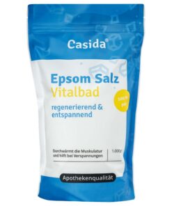 Epsom Salz Vitalbad - Magnesium zum Baden - 1000 g - Hochwertiges Original Epsom Salz - Ideal für Voll- und Fußbäder