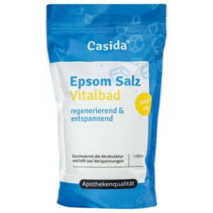 Epsom Salz Vitalbad - Magnesium zum Baden - 1000 g - Hochwertiges Original Epsom Salz - Ideal für Voll- und Fußbäder