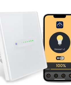 AVATTO Smart WiFi Dimmer Lichtschalter Alexa Kompatibel Fernbedienung Glas Touchscreen | AVATTO Dimmschalter Google Hom