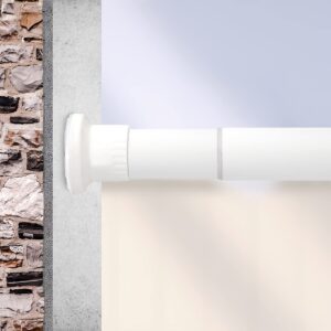 Qlfyuu Robust Ausziehbare Gardinenstange ohne Bohren, Rostfrei für Ihre Fenster (Weiß, 210-310 cm) Qlfyuu Teleskop-Gar