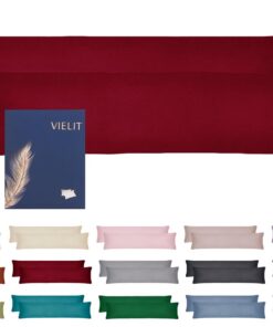Vielit Öko-Zertifiziertes Weiches Seitenschläferkopfkissenbezug 40x145 cm Rot 2er Set