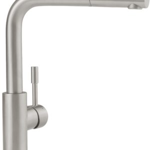 Villeroy & Boch Steel Shower Küchenarmatur Hochdruck Wasserspar=functional Für die Küche mit 360° Schwenkbereich und Spü