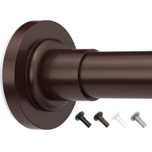 Yeabett Gardinenstange Ohne Bohren – Teleskopstange, Vorhange für die Badedomäne – Bronzeweiß, 119.4cm