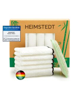 Nachhaltige Bambus Tücher Schwarz - Streifenfreie Reinigung für Alle Oberflächen [Amazon Zertifizierung] -Compact by Des