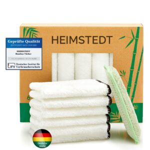 Nachhaltige Bambus Tücher Schwarz - Streifenfreie Reinigung für Alle Oberflächen [Amazon Zertifizierung] -Compact by Des