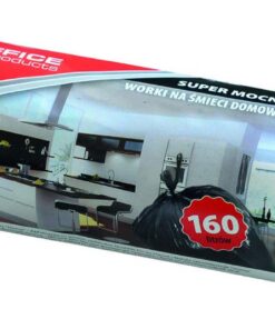 Office Products - Müllbeutel 160 L - 10 Stück Extra Stark LDPE Schwarz | Büromüllbeutel | Hausmüllsäcke| Büroabfall | 32