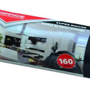 Office Products - Müllbeutel 160 L - 10 Stück Extra Stark LDPE Schwarz | Büromüllbeutel | Hausmüllsäcke| Büroabfall | 32