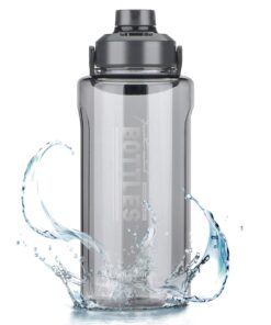 Olerd 2Liter Trinkflaschen mit Infuser für Fitness und Sport Grau