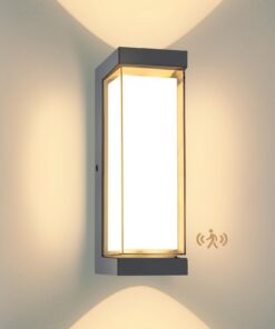 24W LED Außenlampe mit Bewegungsmelder - Anthrazit | 3000LM Modern für Terrasse, Eingang und Flur | IP65 Wandleuchte Inn