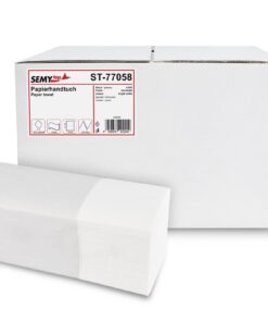 SemyTop Papierhandtücher Weiß + 4000 Blatt + Hausgartenschön + für Familie + für Bad + hypoallergisch + 25x23 cm + ZZ-Fa
