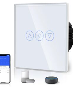BSEED Smart Alexa Lichtschalter mit Touch Control für Wohnzimmer | BSEED Touch Control Smart WIFI Wandlichtschalter mit