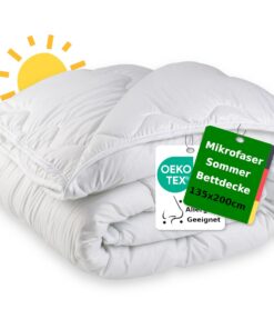 MALIKA Schlafdecke 135x200 - Leichte Steppdecke für den Sommer - Ideal für erholsamen Schlaf - Zudecke für Kassettenbett
