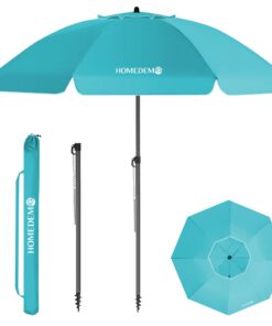 Sonnenschirm Strandschirm Ø 180 cm UV50+ Schutz Terrassenschirm Terrassenmöbel Terrassenmöbel für Marktpassanten