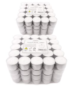 pajoma® Teelichte unbeduftet 8 Std. Brenndauer für Gastro 200 Stück