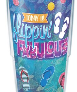 Tervis Thermobecher mit Umschlag und Deckel | Temperatureinhaltung | Outdooraktiv | Leicht transportabel | 24 oz | Hits