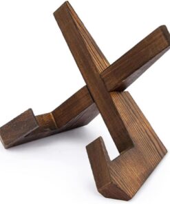 Rustikaler Buchständer aus Holz – praktisch für Küchen und Kochbücher –ideal für Küchen und Kochereien – 30 x 30 cm