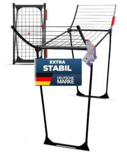 STAHLMANN® Wäscheständer 18M Trockenfläche - Platzsparend für Lange Kleidungsstücke - Made IN EU - IDEAL für Familien mi