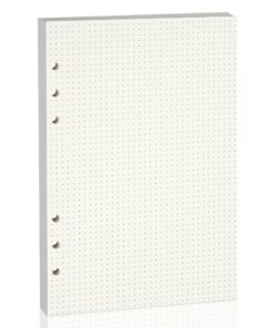 Beidseitig beschreibbares Nachfüllpapier für A5 6-Ring-Notizbücher - 80 Blatt, 100 GSM, gepunktete Linie, ideal für prof