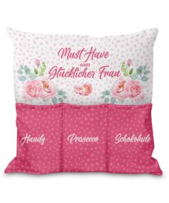 Geschenkvolles Kissen mit Tasche für Woman - Lustige Witzige Kissenbezüge auf die Couch zum Filmabend und Geburtstag |