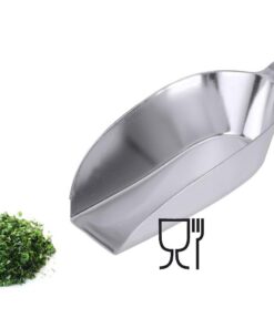 Kerafactum handliche Mehlschaufel | Nicht rostend aus Aluminium | 25 cm Glänzende Ausführung | Futter und Mehl schüte