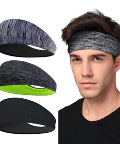 LATTCURE Sport-Stirnband 3 Pack, Herren Stirnband, für Jogging und Laufen, Schweißabtragend und Anti-Rutsch