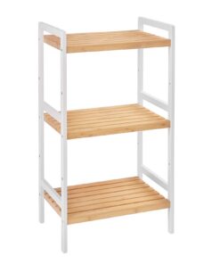 SONGMICS Küchenregal für Küche und Wohnzimmer - 3 Ablagen - naturfarben-weiß - 31,5 x 45 x 80 cm - Homegoods SONGMICS Bü
