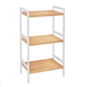 SONGMICS Küchenregal für Küche und Wohnzimmer - 3 Ablagen - naturfarben-weiß - 31,5 x 45 x 80 cm - Homegoods SONGMICS Bü