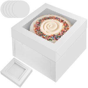 **5 Stück Tortenbox Tortenschachtel mit Transparentem Sichtfenster für Kuchen, Gebäck und Desserts** | **5 Stück Kuchen