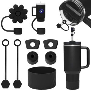 JiangLin Stanley Cup Zubehör Set für 1.2L Thermobecher - 9 Stück, 2 Strohhalm Abdeckung, 1 Bottom Schutz, 6 Auslaufschut