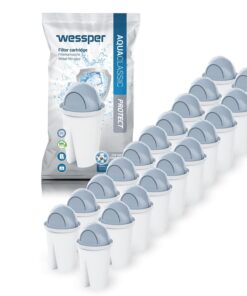 Wessper Classic Wasserfilterkartuschen | Reduziert Kalk und Chlor | Reineres Wasser | Pack 20