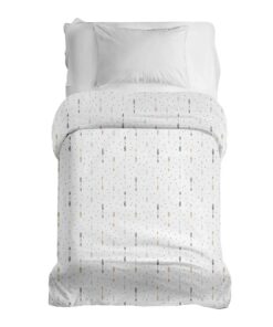 Gravity Kinder Bettwäsche Baumwolle Pfeile Punkte weiß 100x150cm Therapiedecke Deckenezug Schlaufen Bezug